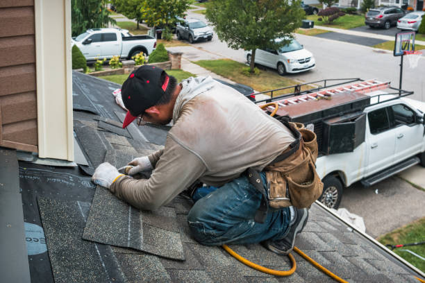 Professional Roofing technician working in Newfoundland, NJ